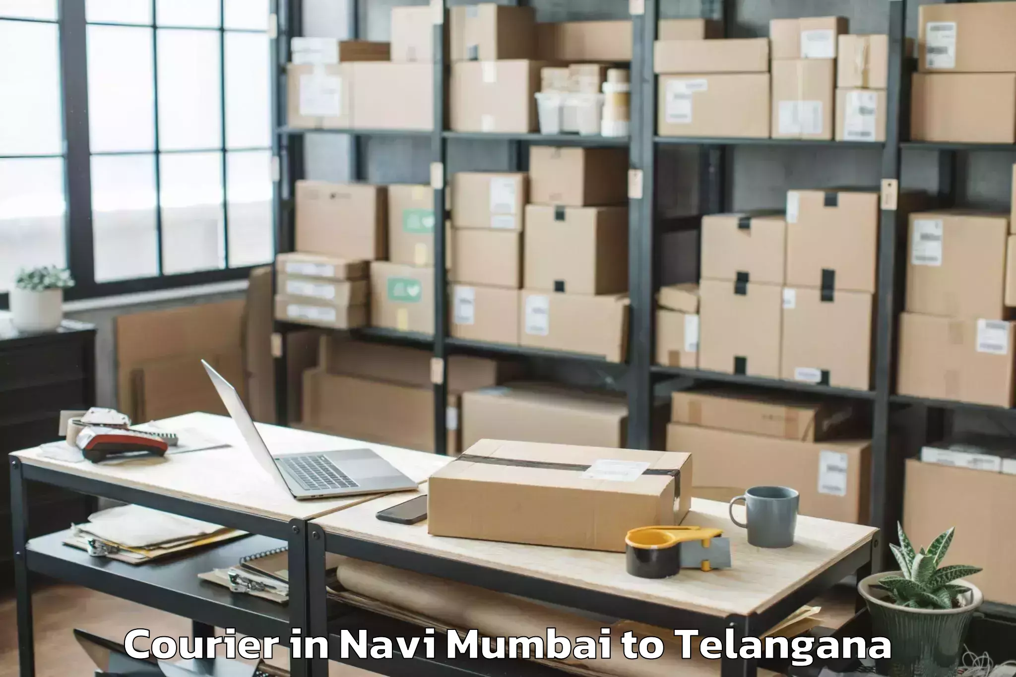 Book Navi Mumbai to Alampur Courier